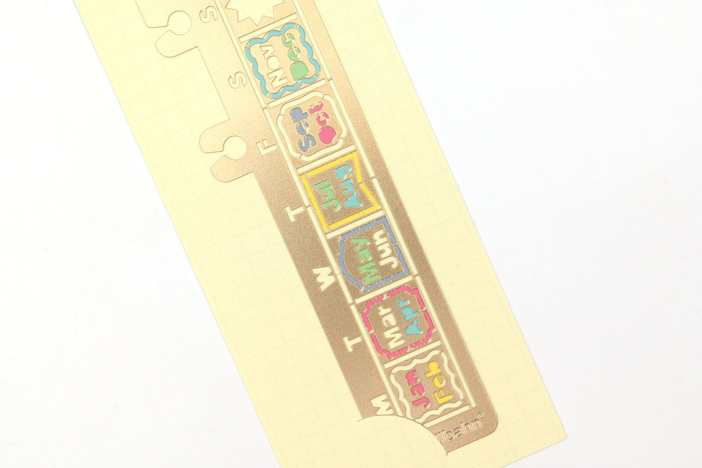 Delfonics Rollbahn Calendar Drawing Template - Gold