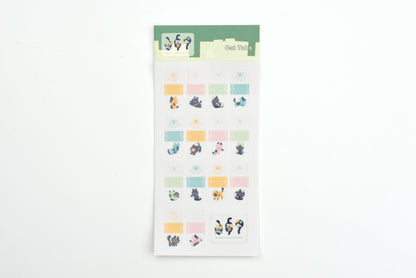 ameruu x Yoseka Stationery - Sticker Sheet - Cat Index Tabs