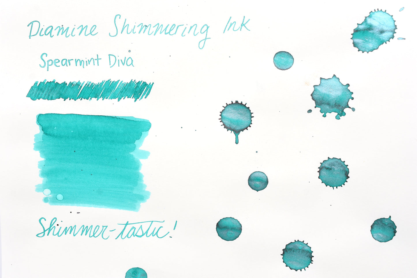 Diamine Shimmer Ink - Spearmint Diva - 50mL