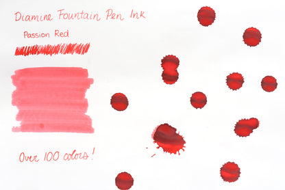 Diamine Fountain Pen Ink - Passion Red - 30mL
