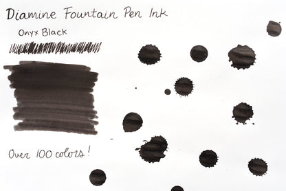 Diamine Fountain Pen Ink - Onyx Black - 30mL