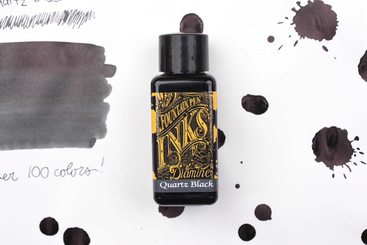 Diamine Fountain Pen Ink - Quartz Black - 30mL