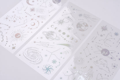 BGM - Foil Stamping Iride Sticker Sheets - Galaxy