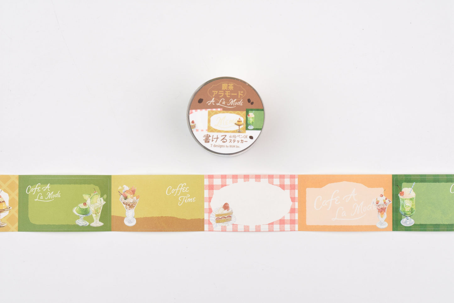 BGM Roll Sticker - Writable - Cafe A La Mode