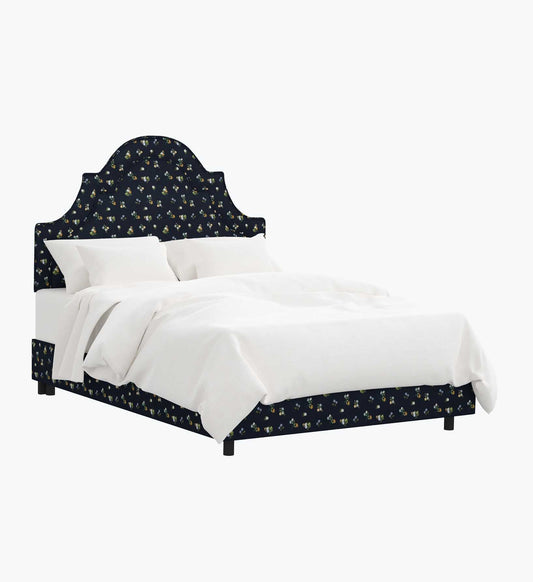 Marion Bed - Ditsy Dahlia Navy