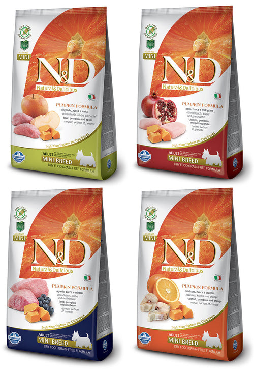 Farmina N&D Pumpkin Grain-Free for Adult Mini Breeds Dry Dog Food