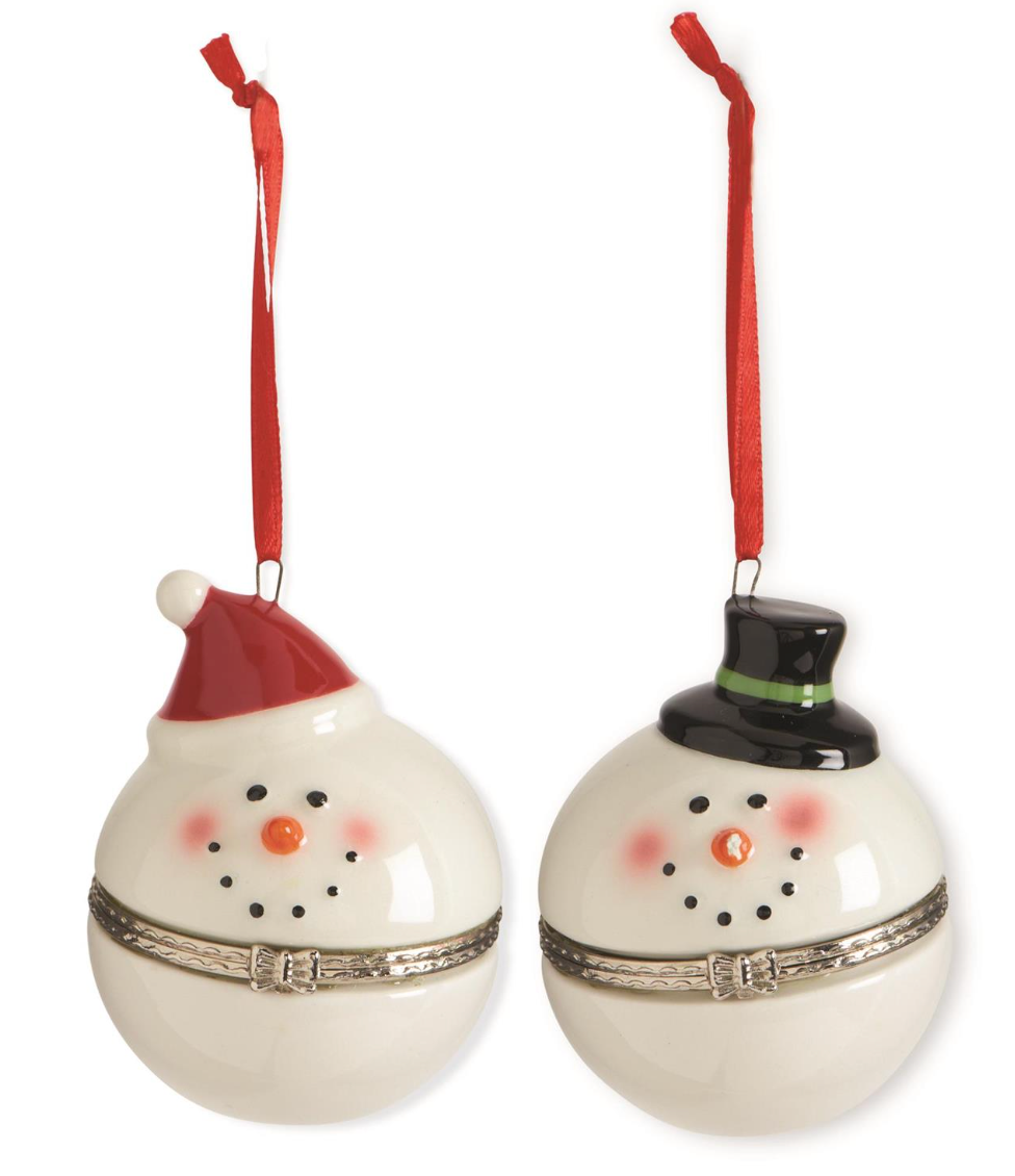 3" Snowman Pillbox Ornaments