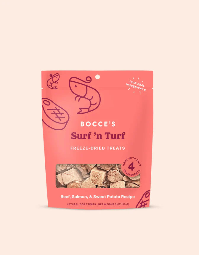 Bocce's Surf 'n Turf Freeze-Dried Treats