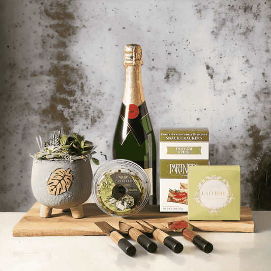 A Special Celebration Gift Basket from Monthly Sommelier USA - Champagne Gift Basket - USA Delivery