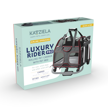 Katziela - Luxury Rider Pet Carrier with Removable Wheels - 4 Colors