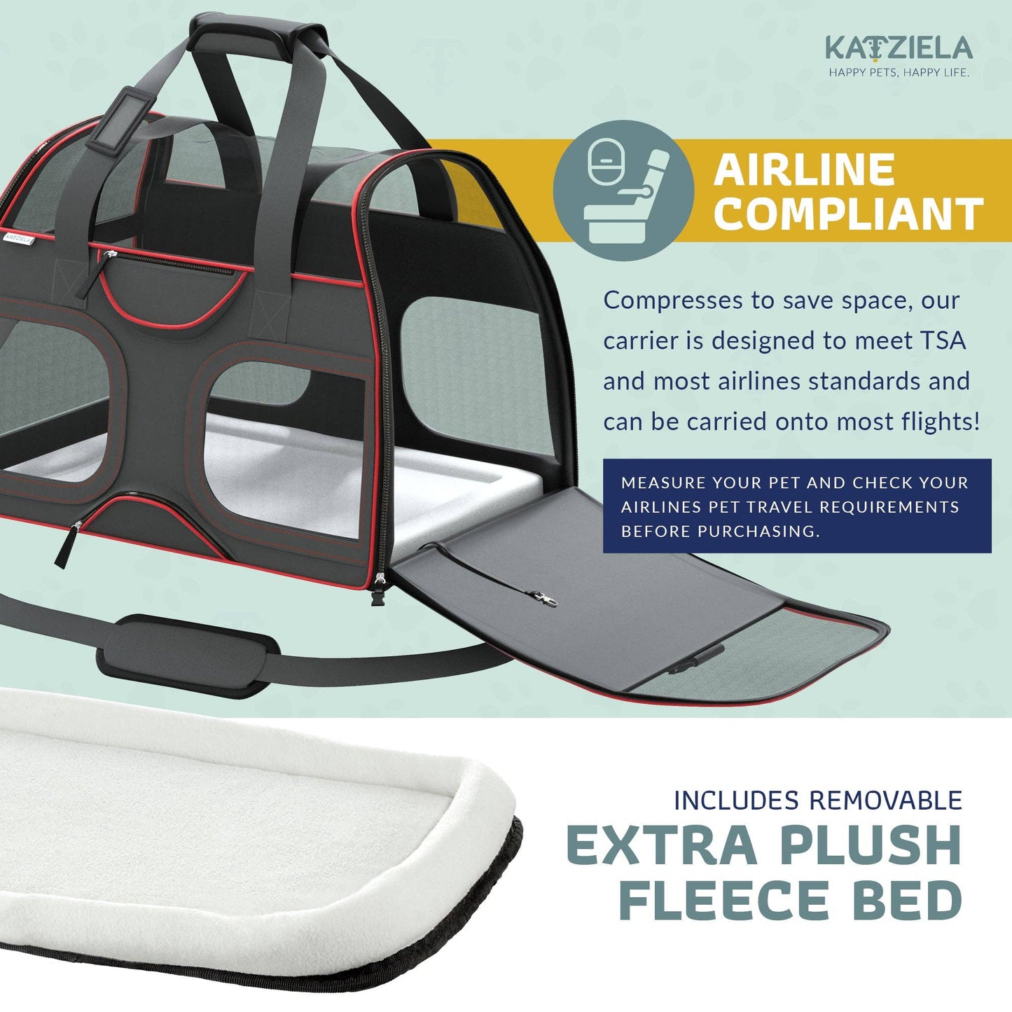 Luxury Rider Pet Carrier with Removable Wheels