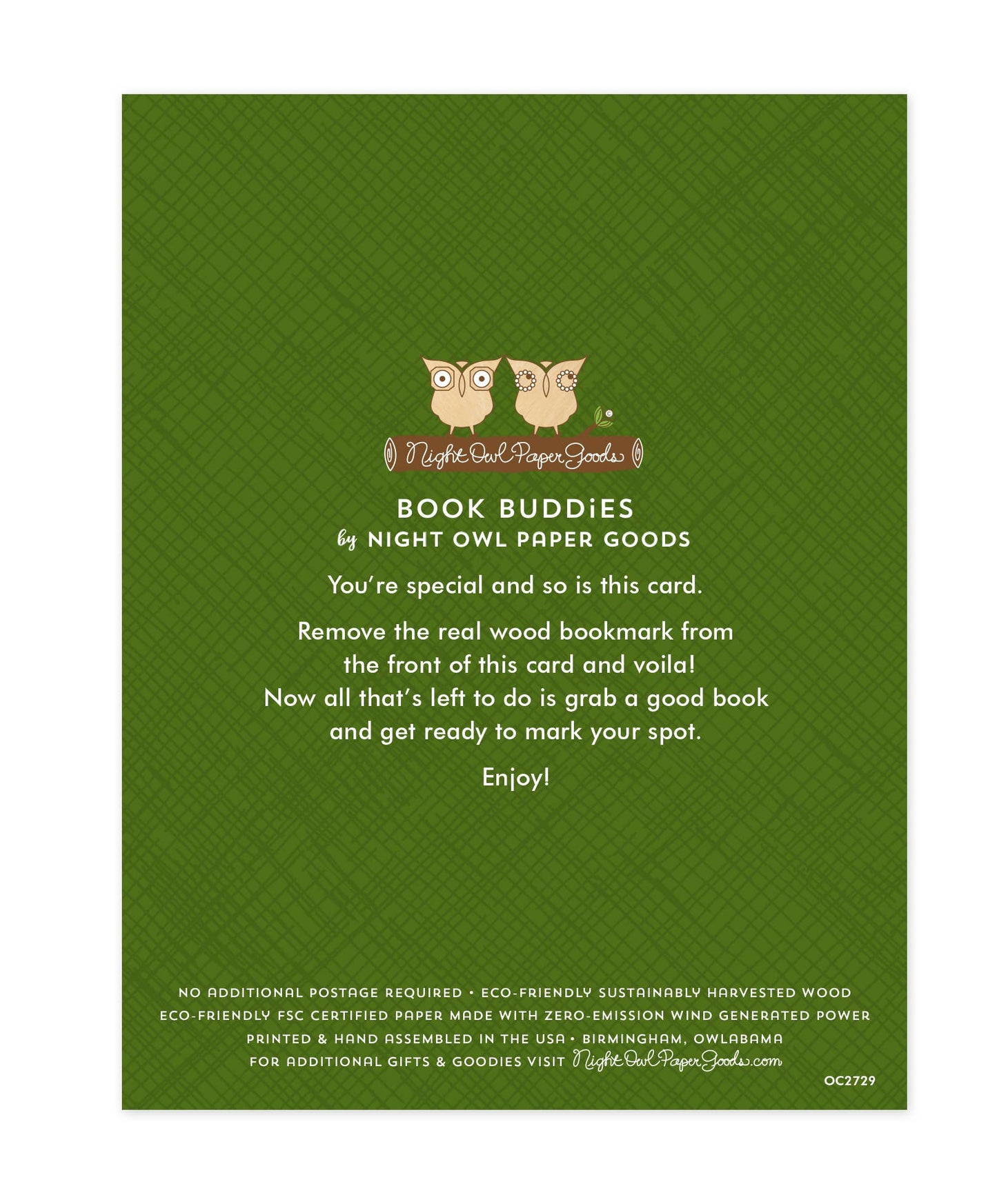 Apples Bookmark Thank You Card