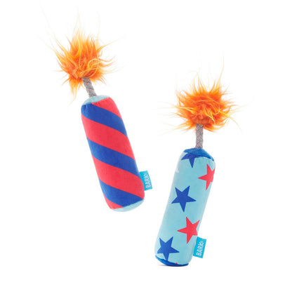 Pet Palette Distribution - BARK Pup-Pup Fireworks Fourth of July Plush Dog Toy Small