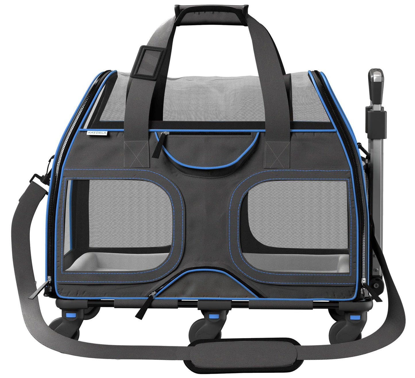 Katziela - Luxury Rider Pet Carrier with Removable Wheels - 4 Colors