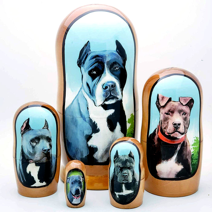 American Pitbull Stacking Doll Blue Nose Pit