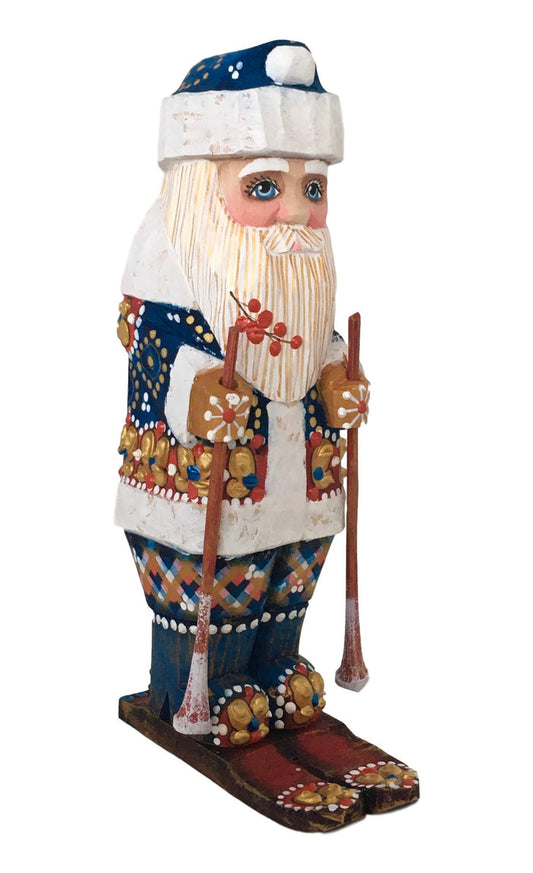 Russian Santa on ski