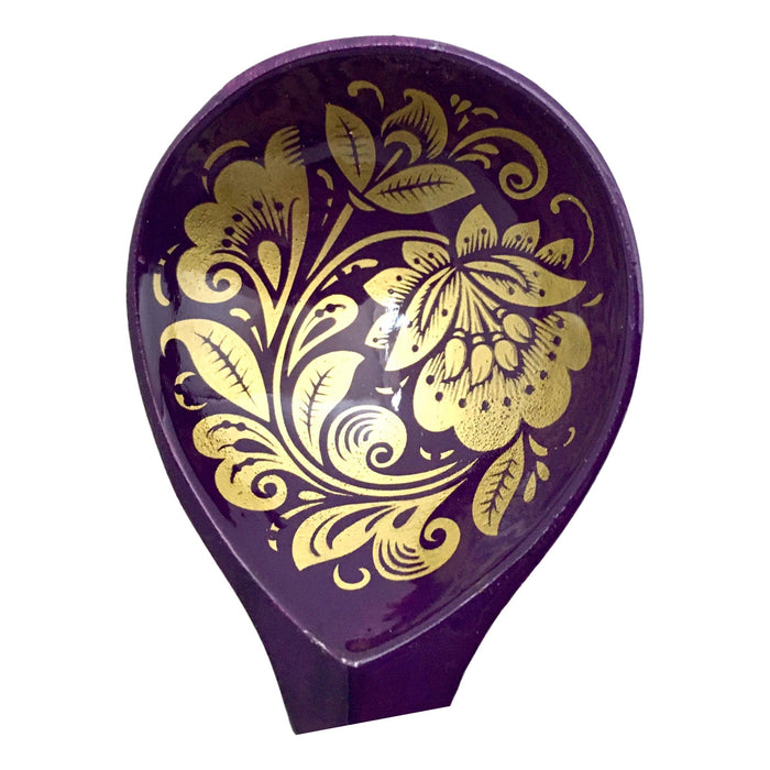 Wooden purple spoon