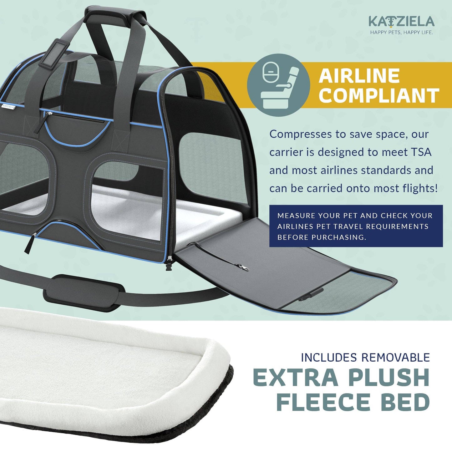 Luxury Rider Pet Carrier with Removable Wheels