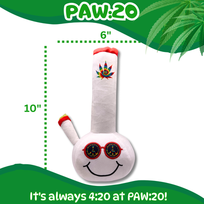 PAW:20 - Billie Bong, Parody Plush Squeaker 420 Dog Toy