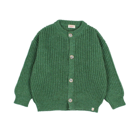Baby Soft Knit Cardigan Forest Green