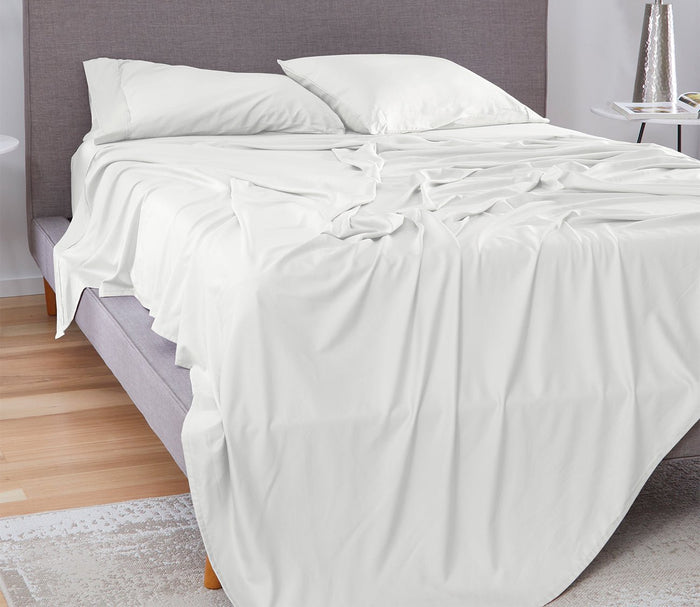 Soft Basic Sheet Set by Bedgear, white, in bedroom