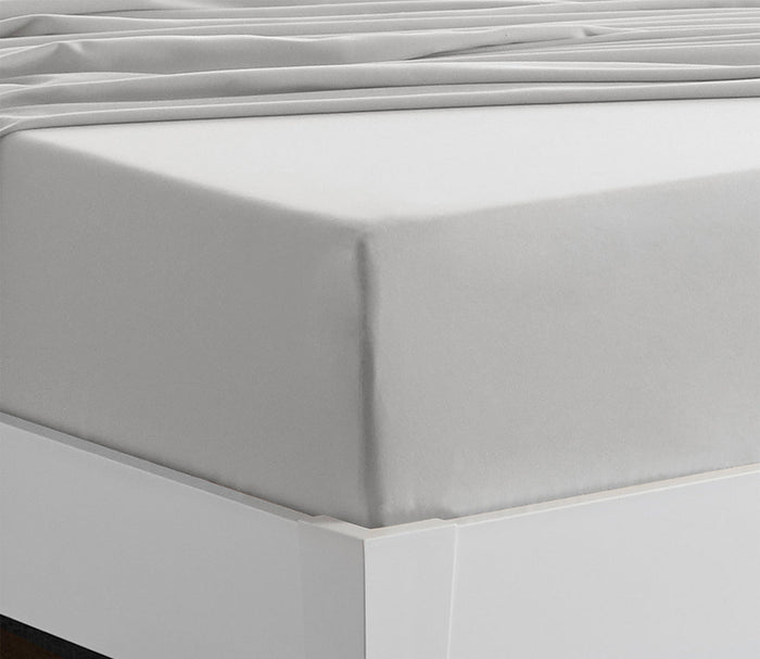 Soft Basic Sheet Set by Bedgear, gray, corner detail