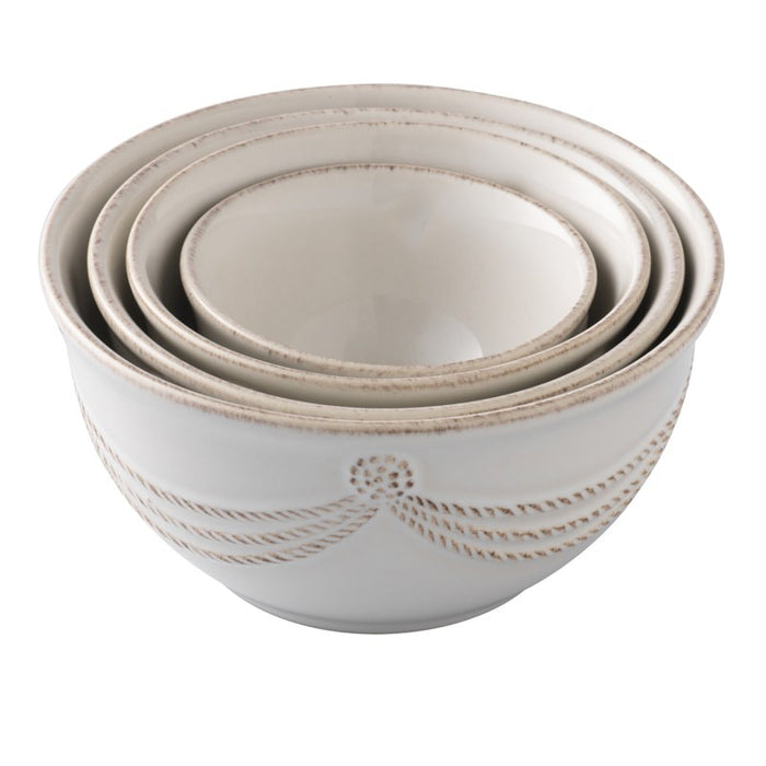 Berry & Thread Whitewash Nesting Prep Bowls, Set/4