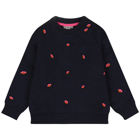 Bisous Sweater Dark Blue