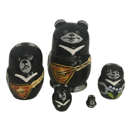 Black bear Russian dolls
