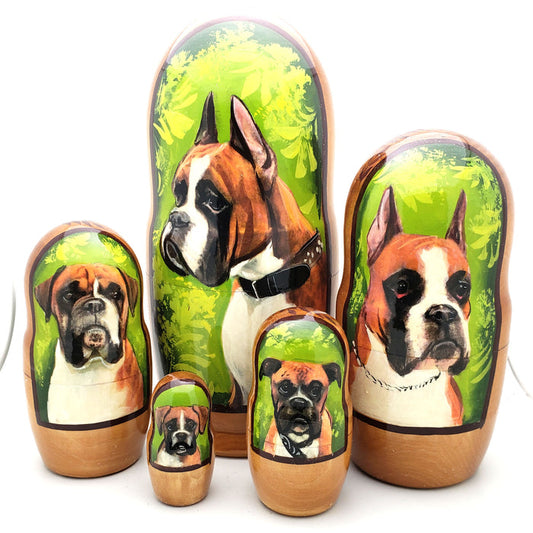 Boxer Nesting Doll Set 7" Tall