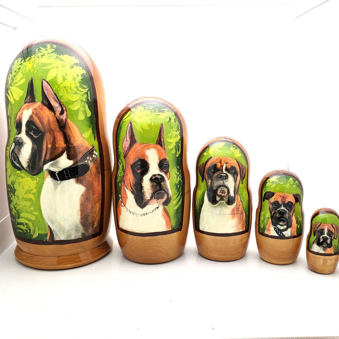 Boxer Nesting Doll Set 7" Tall