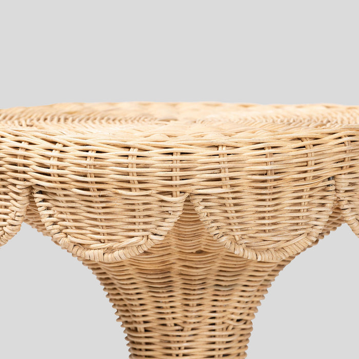 Briar Rattan End Table by bali & pari — material and construction detail