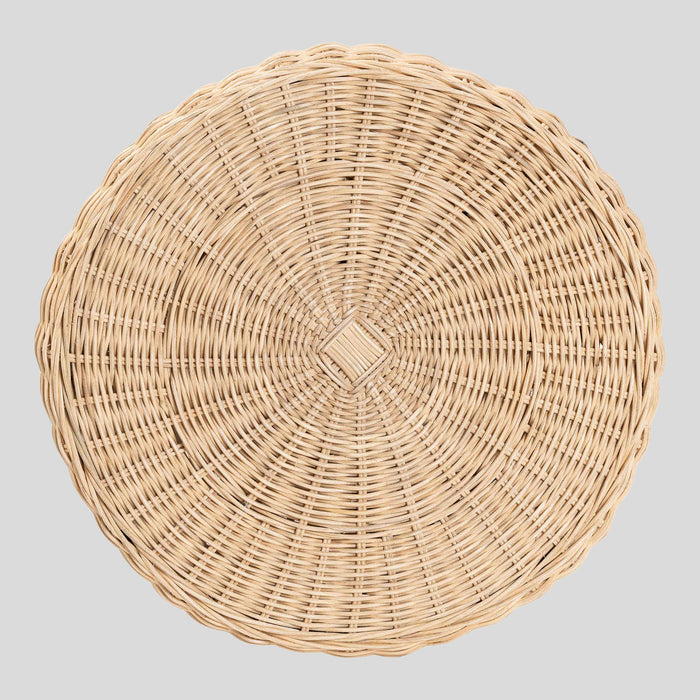 Briar Rattan End Table by bali & pari — material and construction detail