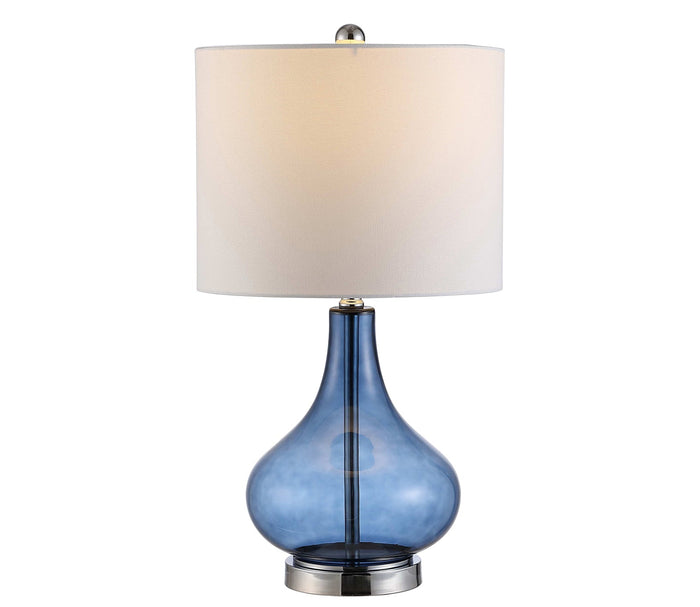 Brooks Blue Glass Table Lamp by Safavieh