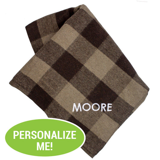 Bunkhouse Plaid Wool Blanket 80" x 66"