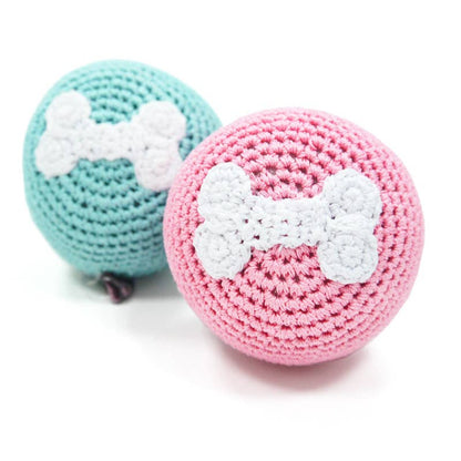 Dogo Pet - Crochet Toy - Bone Ball Blue