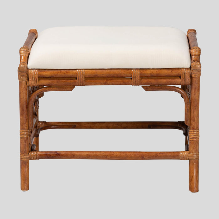 Calyx Rattan Ottoman by bali & pari — overall view