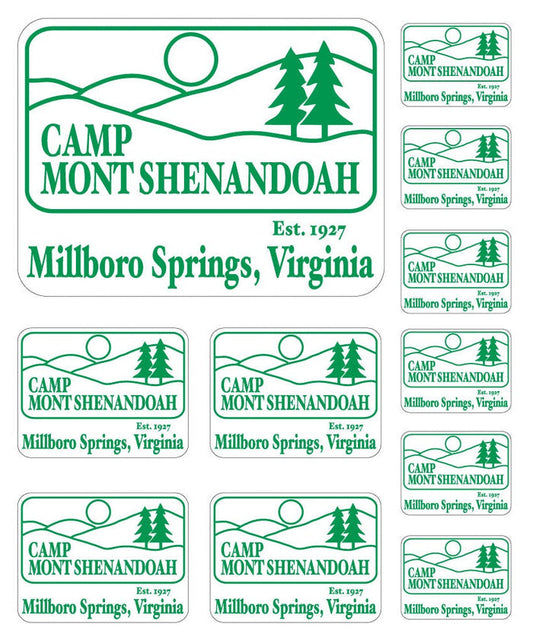 Camp Logo-Camp Mont Shenandoah Decal Set 11-Pack