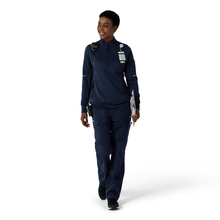 Rugged Flex RSCU Women's Half Zip Dark Navy full scrub set