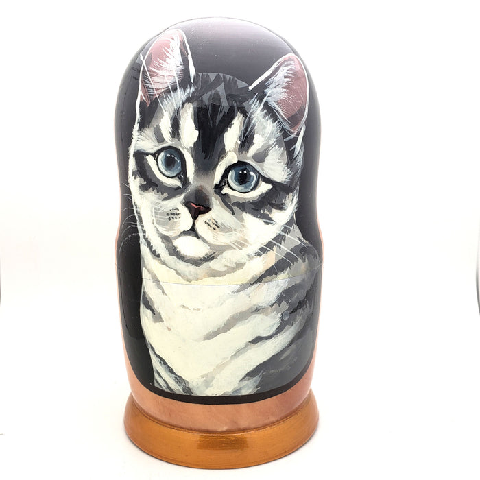 Cat Nesting Matryoshka Doll 7" Tall Set