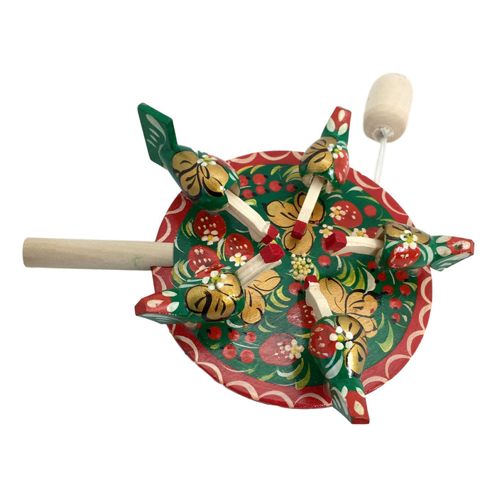 Chicken pecking paddle green