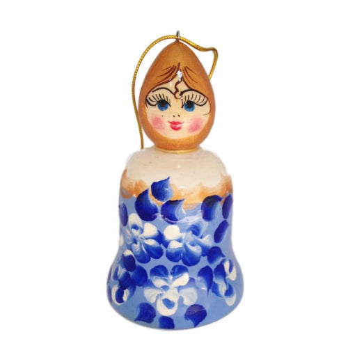 Christmas Matryoshka Bell Hand Carved Ornament