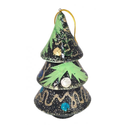 Christmas Tree Hand Painted Russian Ornament