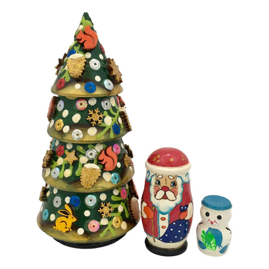 Christmas nesting dolls