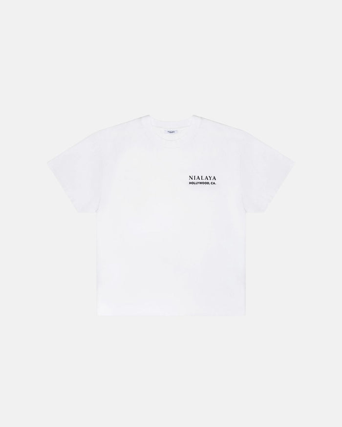 Classic Nialaya Logo Tee in White