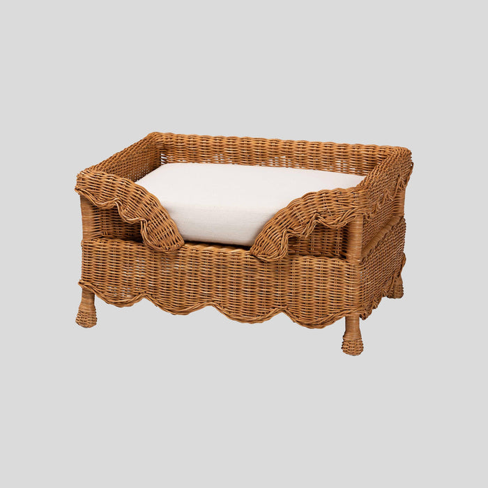 Corinne Rattan Pet Bed by bali & pari — overall view
