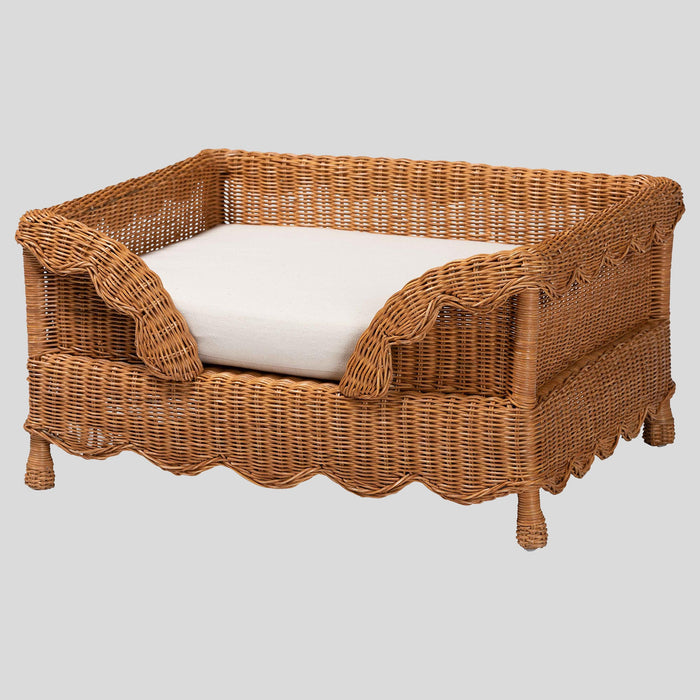 Corinne Rattan Pet Bed by bali & pari — overall view