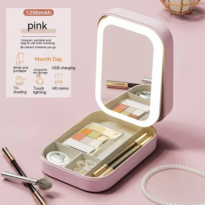 Cosmetics Storage Box Touch Light Storage Organizer