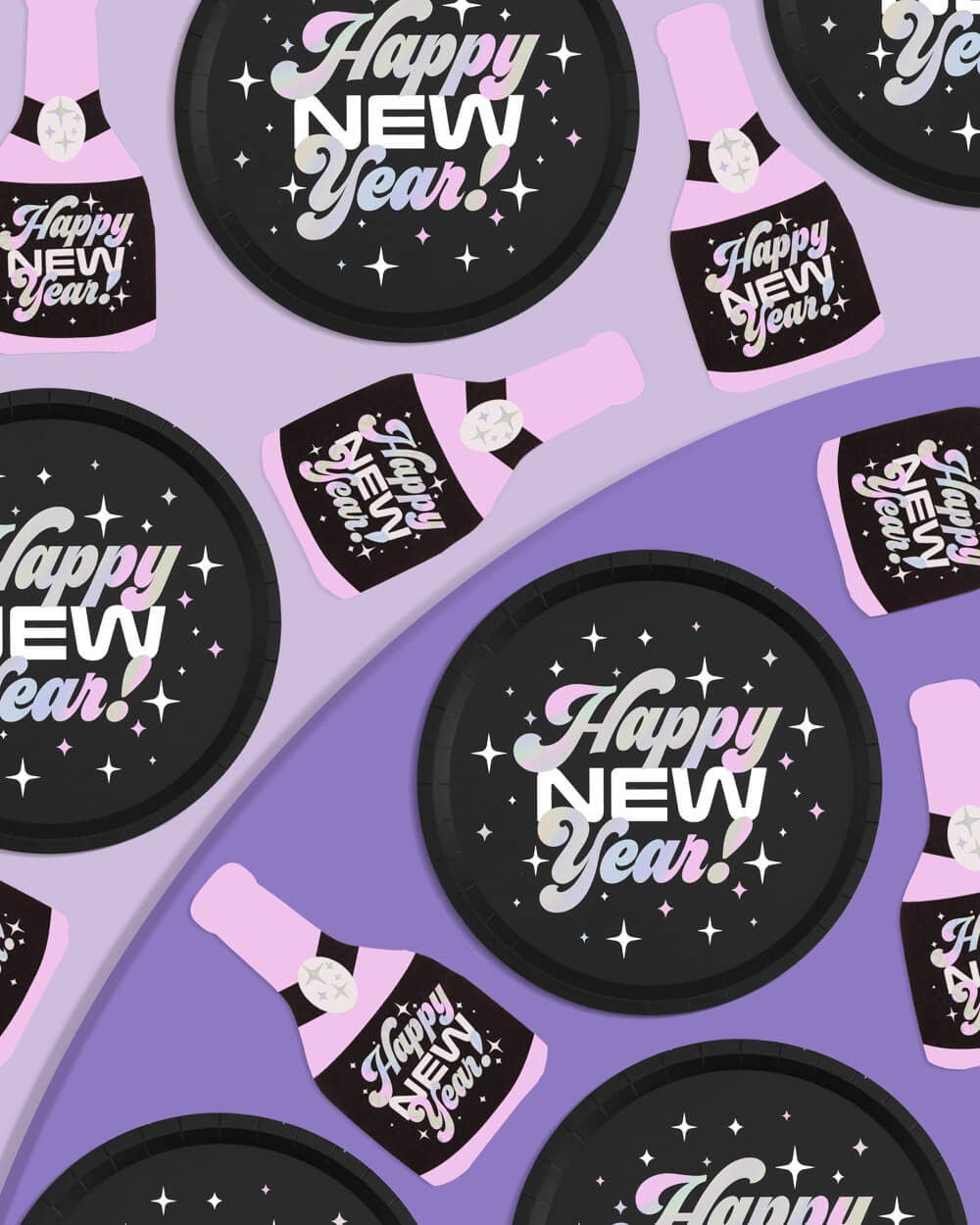 2024 NYE Party Plates, Disco Holiday Supplies