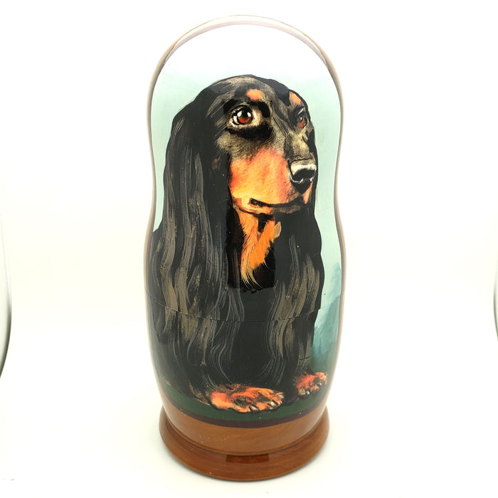Dachshund Weiner Dog Breed Nesting Doll 7"Tall Set
